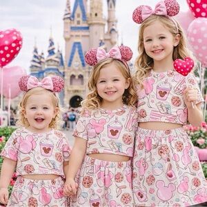 Disney Matching Set Disney Snacks top & twirl skirt NWT 2 piece Disney park set